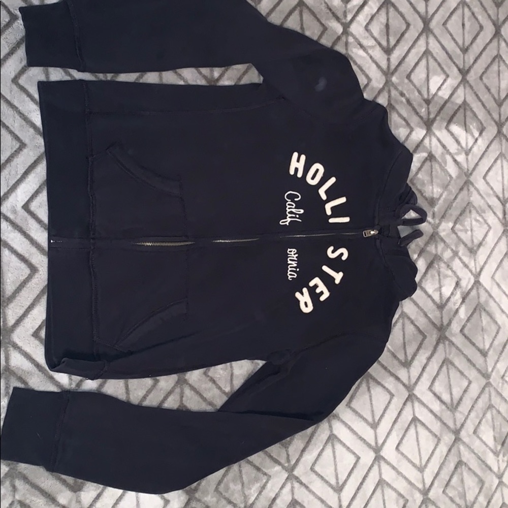 Large Navy Blue Hollister Zip Up
